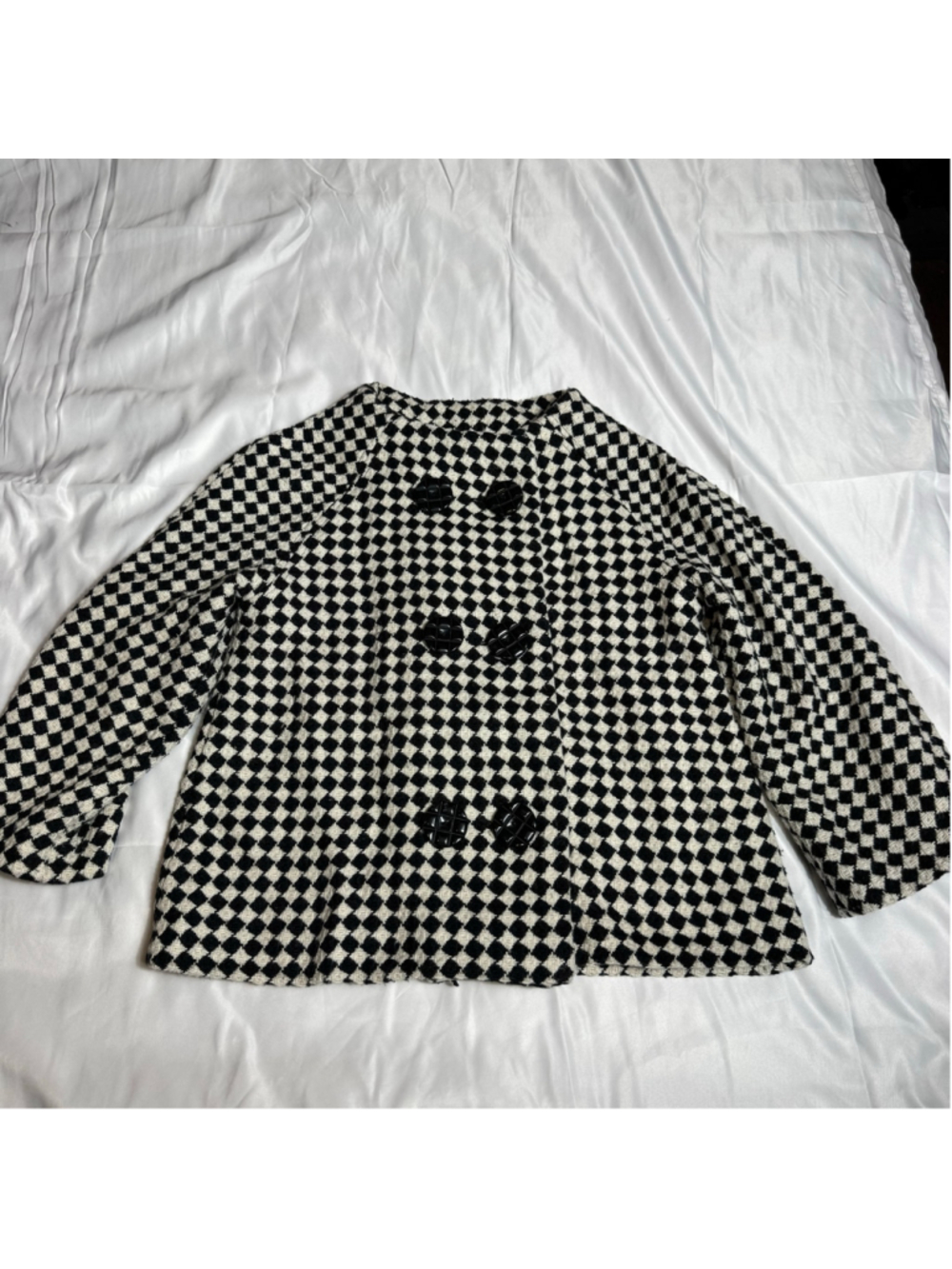 Women's Dressbarn Black & White Checkered Blazer Jacket Size M